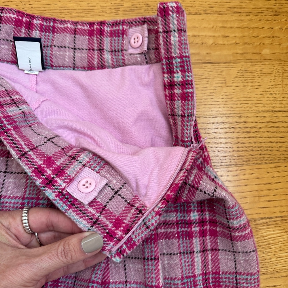 GAP Pink Plaid Kids Skort - Picture 4 of 5